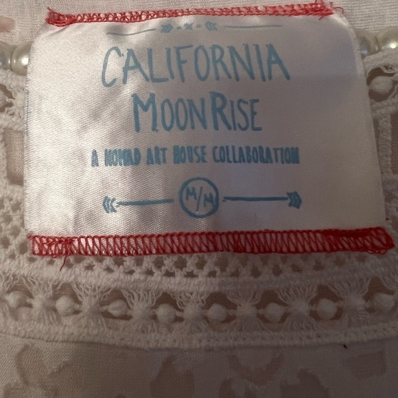 🍎California Moon Rise Bohemian Lace mini dress 🌱sz Medium - Picture 6 of 6